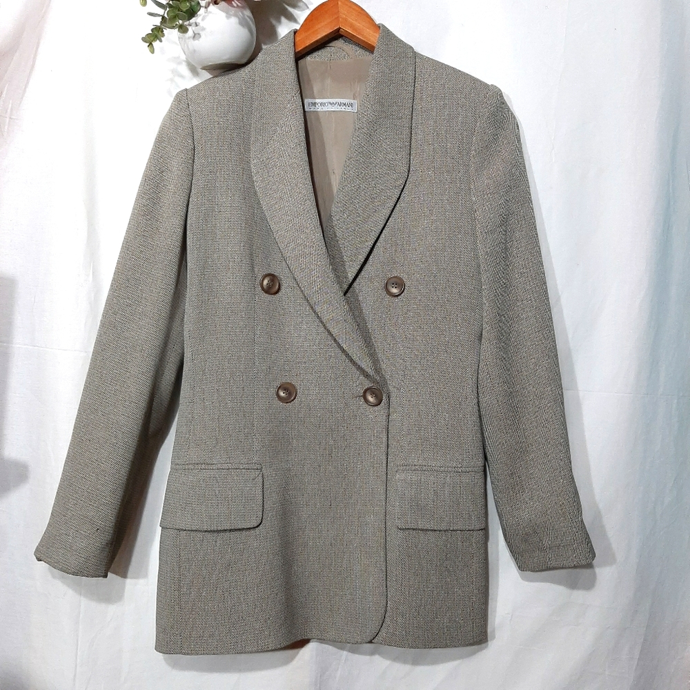 Emporio Armani Double-Breasted Blazer Suit Jacket